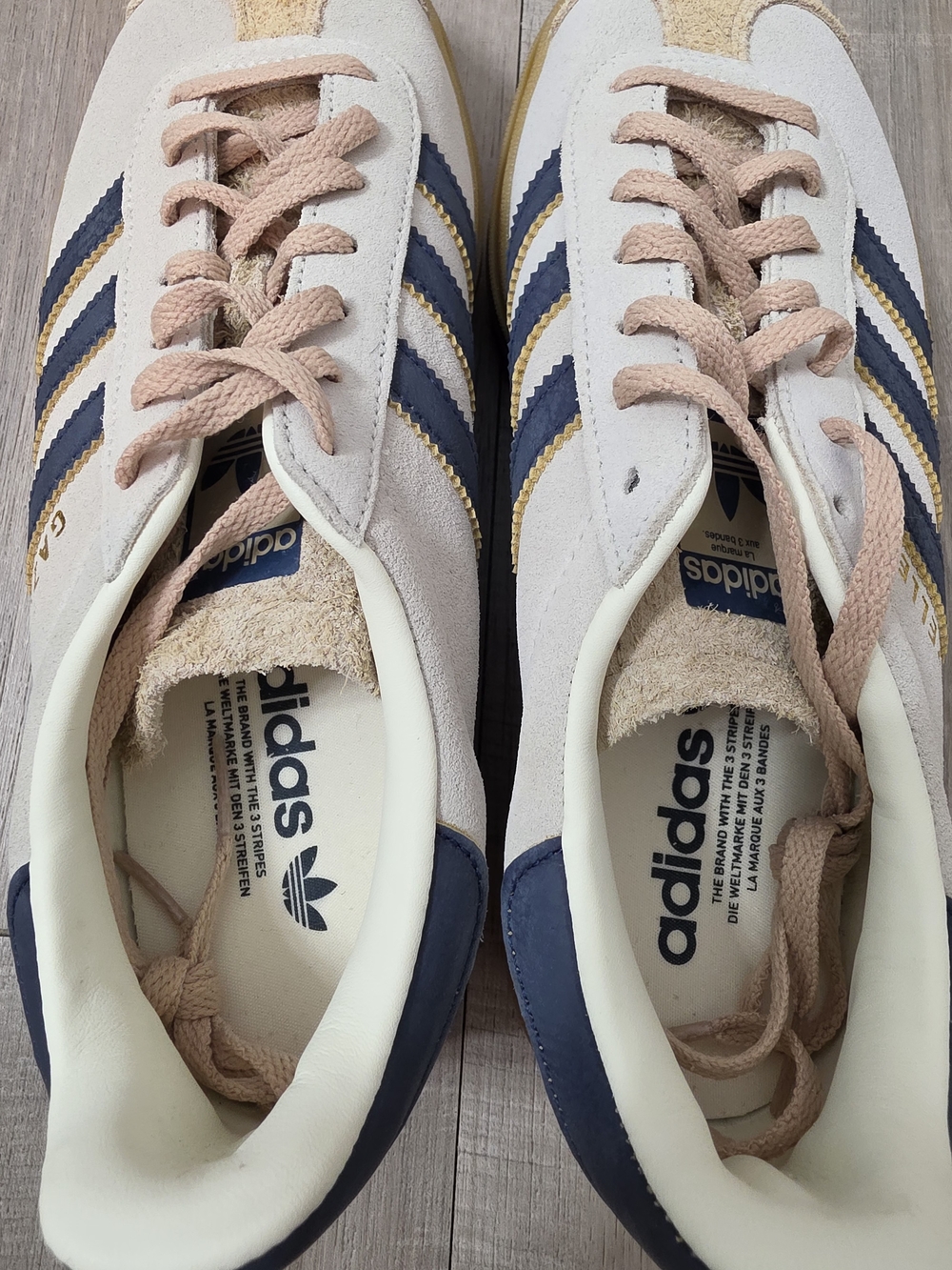 NWOB Adidas Originals Gazelle Bold sneakers in cream and navy - Picture 8 of 10